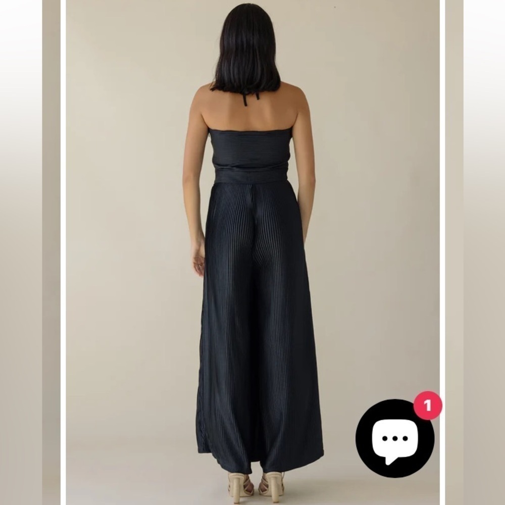 CAROLINA K NWT Pleated Carmen Jumpsuit Luxury Contemporary Old Money Night Out - Picture 6 of 12